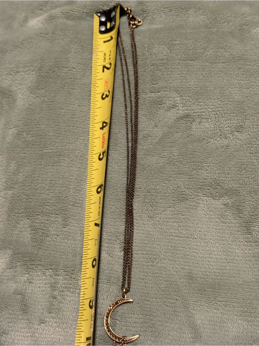 Lucky Brand Gold-Tone Crescent Moon with Star Charm Necklace - Picture 4 of 5